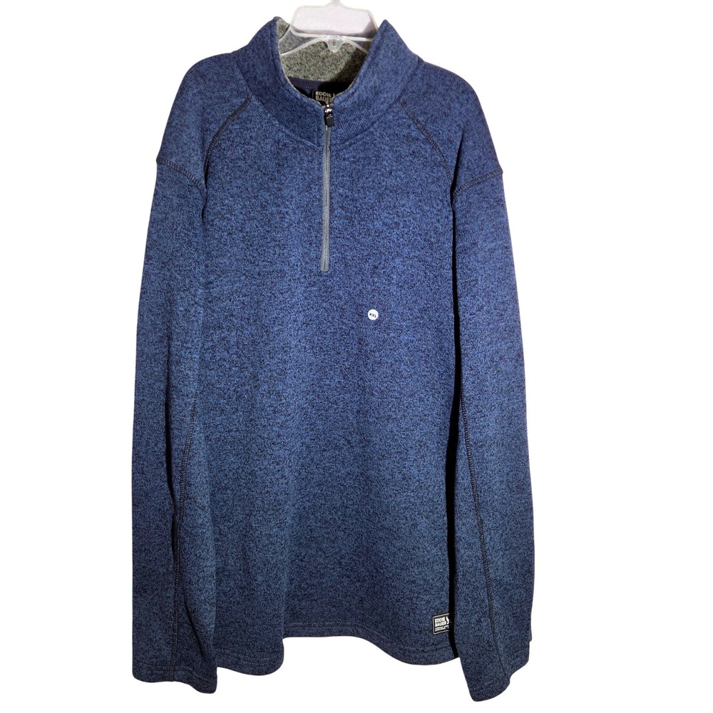 Eddie Bauer Radiator Fleece Pullover Mens XXL Navy Heather New 1/4 Zip D3466581